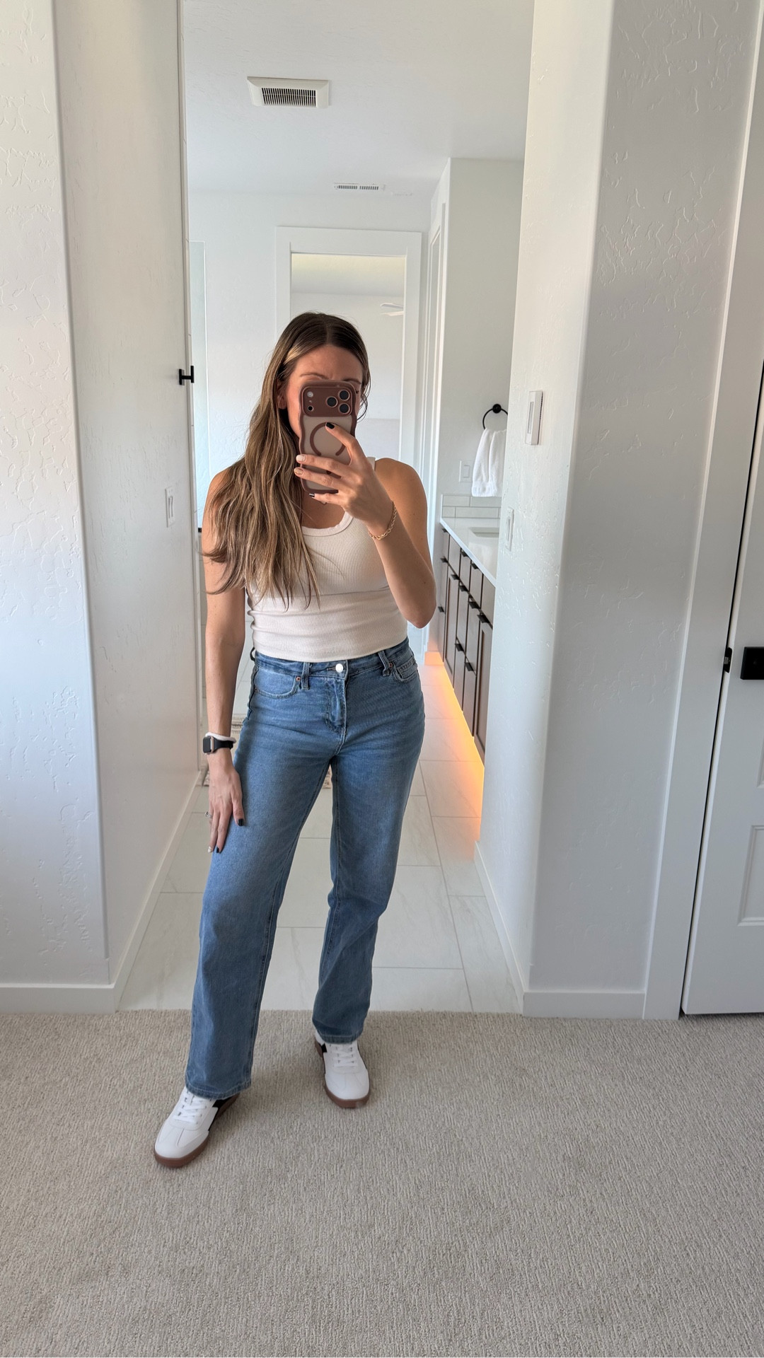 Anyone else remember back in jr. high when you’d get teased if your jeans didn’t drag on the ground? 😂 Fast forward to now — that’s literally the style!
These No Boundaries High-Rise Straight Leg Jeans from Walmart are giving me all the full-circle fashion feels 👖
✨ONLY $10
✨ Classic straight-leg fit
✨ Slight stretch (still comfy though!)
✨ High-rise waist for that flattering fit
✨ Wearing size 6 — I’m normally a 4/6, so runs true to size but size up if you want more room
Perfect with sneakers, heels, or that oversized sweater you’ve had forever 💕

#WalmartFashion #DenimTrend #OOTD #WalmartFinds #FallStyle #AffordableStyle #EverydaySavvyMom #ComfyStyle #StraightLegJeans #OutfitInspo”

#LTKSaleAlert #LTKFindsUnder50 #LTKStyleTip
