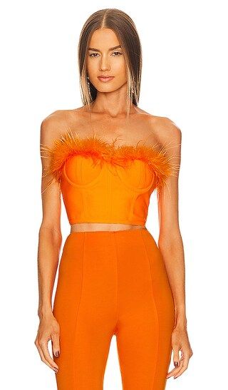 Ramona Bustier Top in Tangerine | Revolve Clothing (Global)
