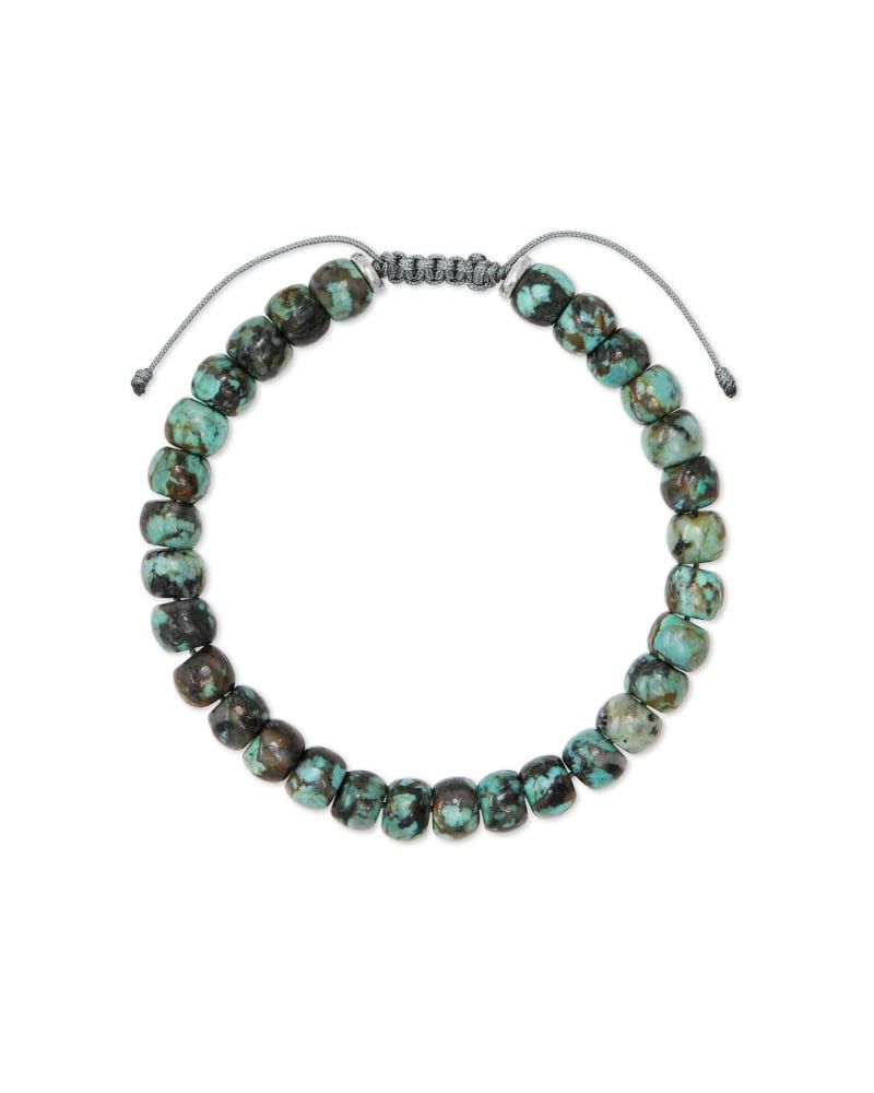 Cade Oxidized Sterling Silver Corded Bracelet in Turquoise Jasper | Kendra Scott