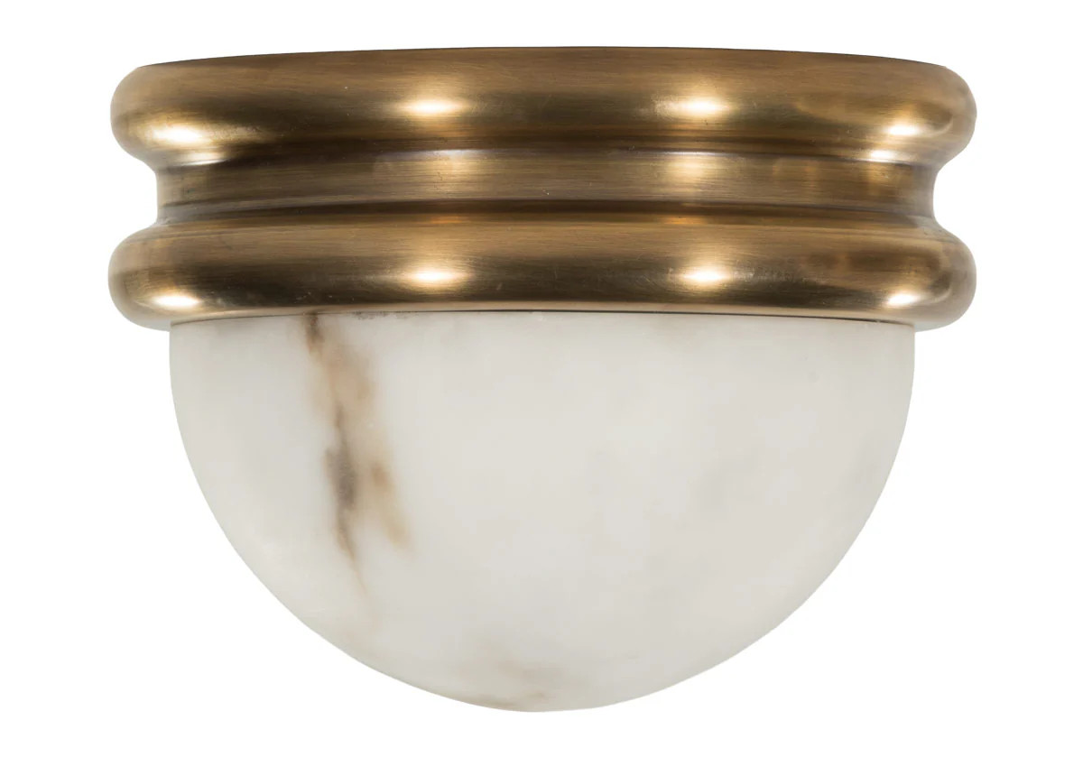 ALYS FAUX ALABASTER FLUSH MOUNT | Alice Lane Home Collection