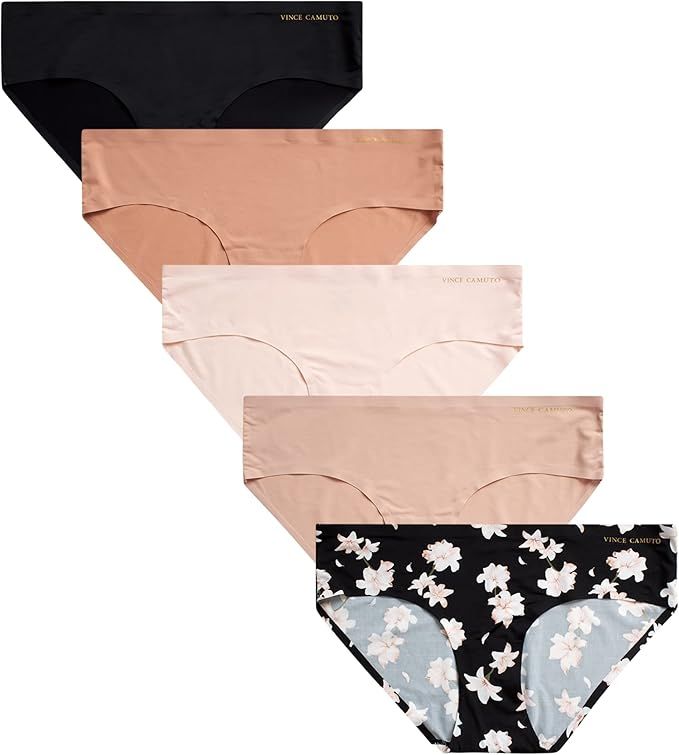 Vince Camuto Women's Hipster Underwear - 5 Pack Ultra Soft Breathable Seamless Panties for Women ... | Amazon (US)