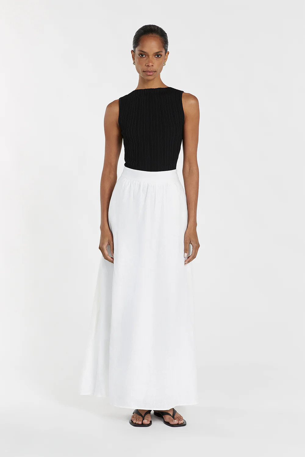 SIENNA BLACK KNIT TANK | DISSH