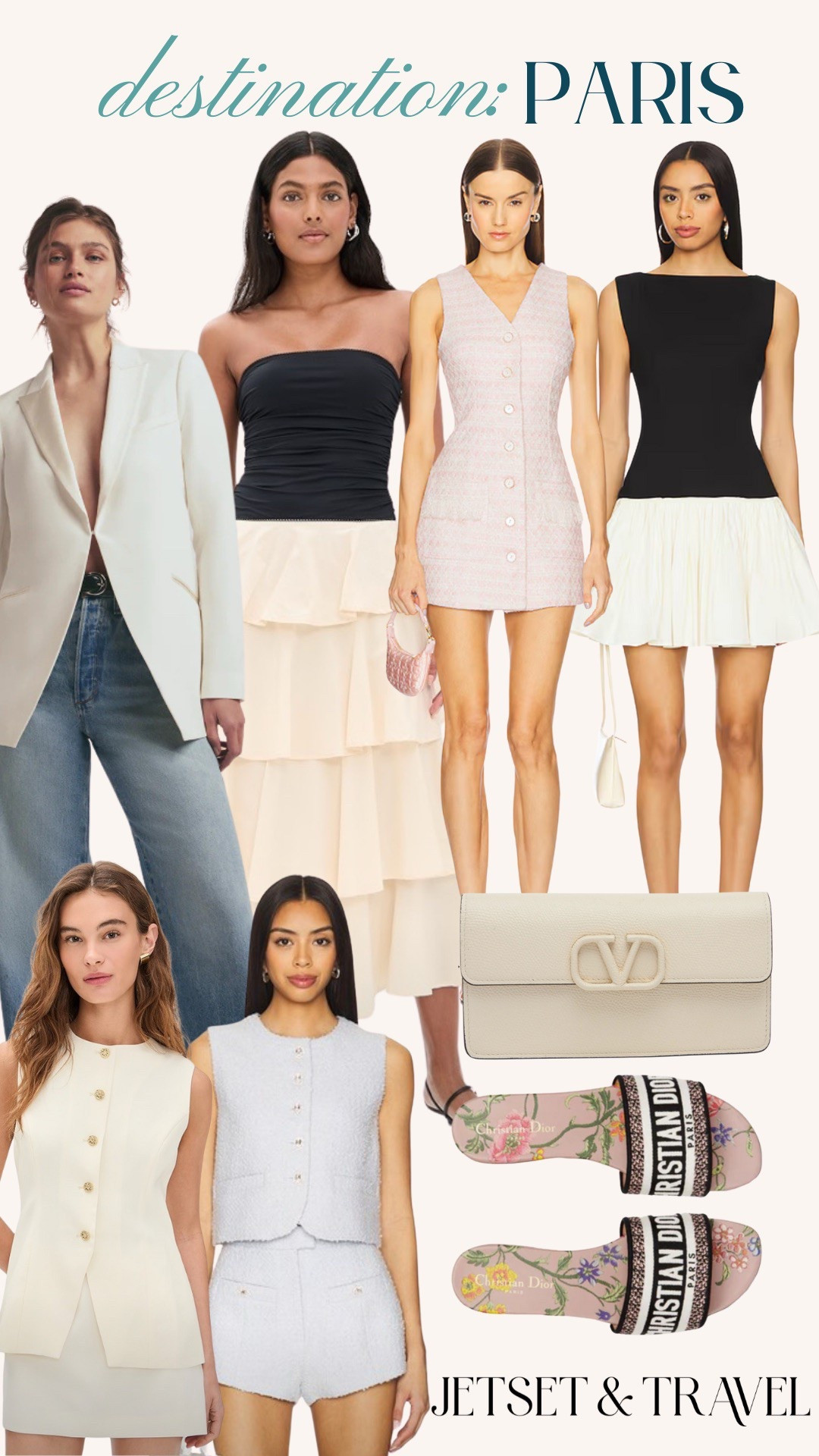 Don’t these pieces just scream PARIS! 🇫🇷 My besties and I have been having the best time dressing up together and hitting the town. I’m loving the mix of blacks and creams with different fabrics in classic silhouettes. Follow along on my Instagram to see our adventures… and all the fun new things we found while shopping! 

#paris #travel #girlstrip #europe #tweed #revolve #dior #shopping

#LTKStyleTip #LTKItBag #LTKTravel