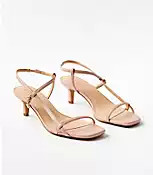 Skinny Strap Kitten Heel Sandals | LOFT