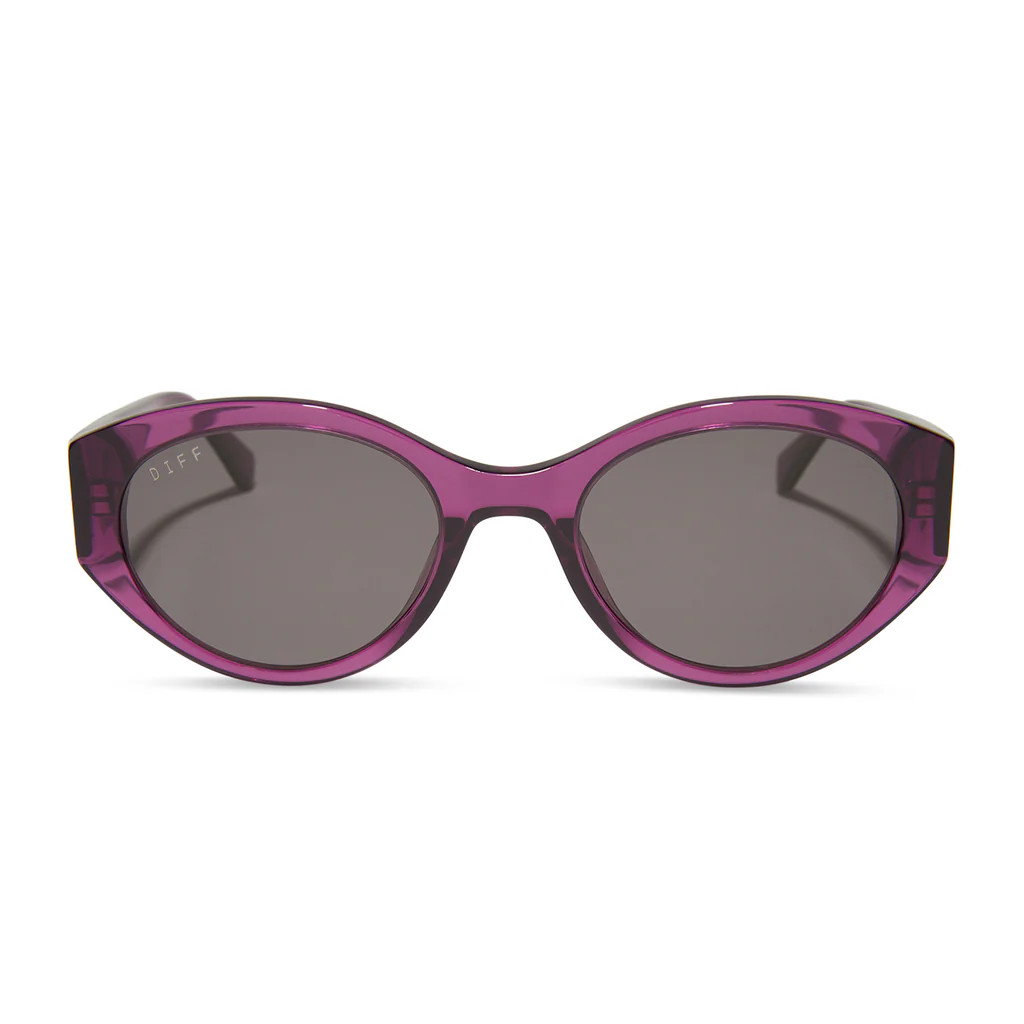 LINNEA - POSH PURPLE CRYSTAL + GREY SUNGLASSES | DIFF Eyewear