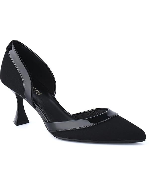 JENN ARDOR Women's Pumps Low Heels Pointed Closed Toe Kitten Dress Shoes for Women Comfortable St... | Amazon (US)