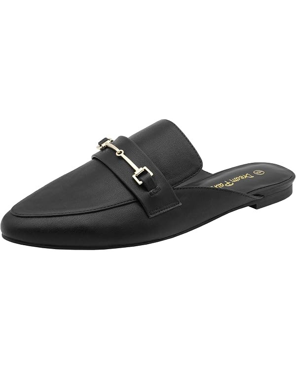 DREAM PAIRS Women's Flat Mules Pointed Toe Backless Loafer Shoes | Amazon (US)