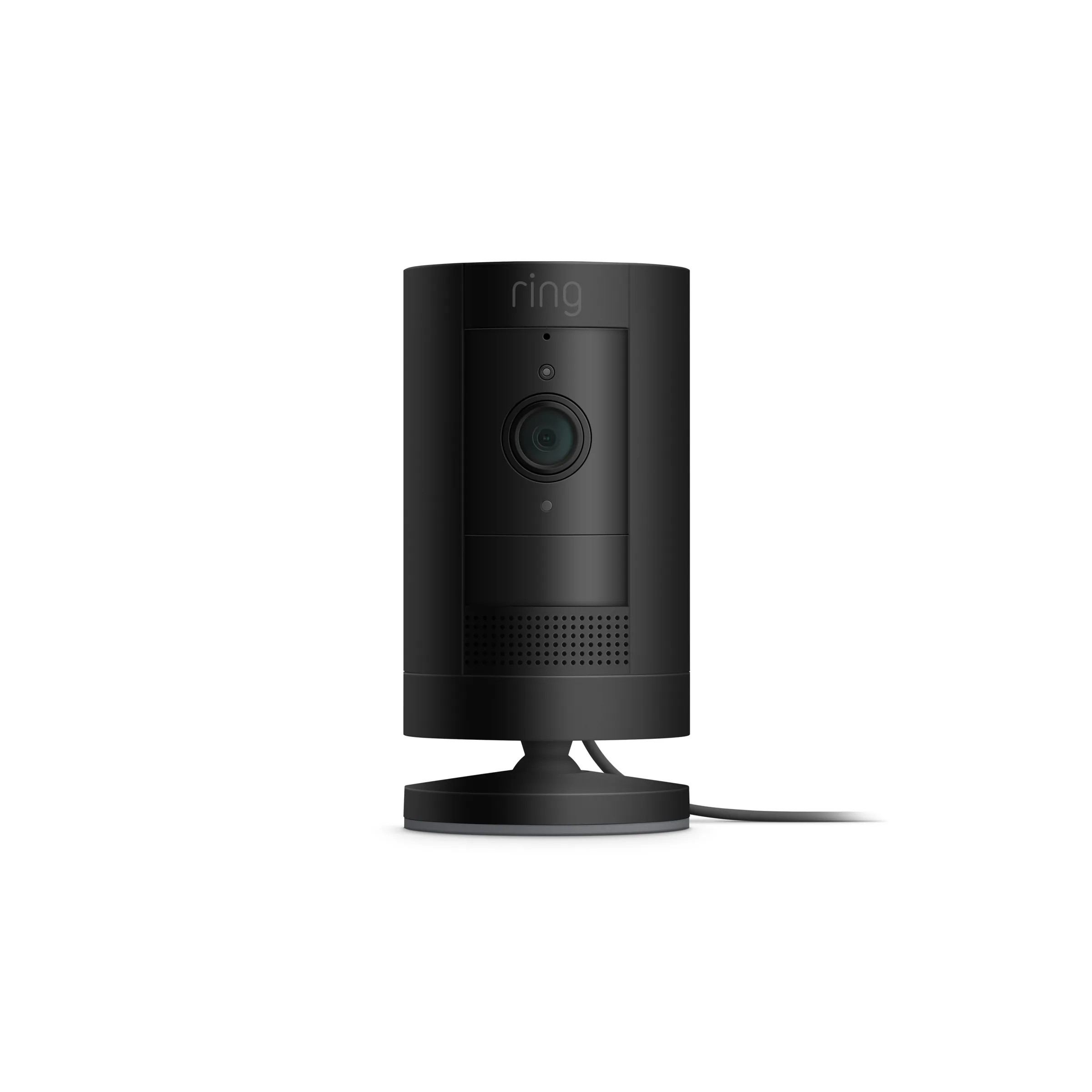 Ring Stick Up Cam Plug-In - Indoor/Outdoor Smart Security Wifi Video Camera with 2-Way Talk, Night Vision, Black | 8SW1S9-BEN0 | Lowe's
