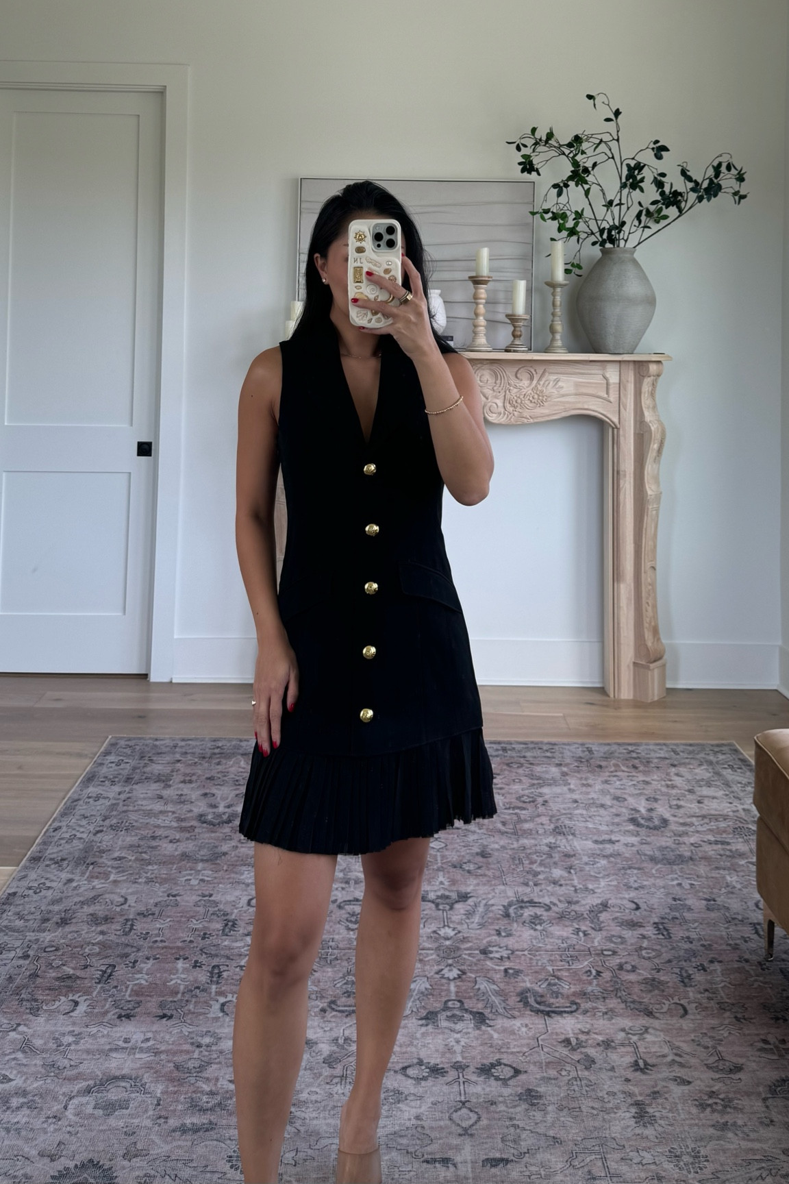 Fancy Vest Dress with gold button detailing! 

Size — 0 

#LTKStyleTip #LTKBeauty 

#LTKSeasonal