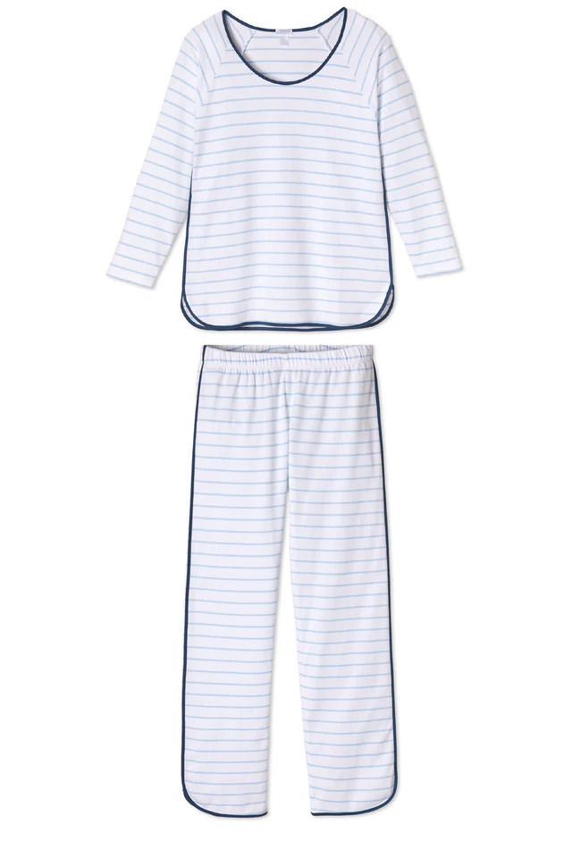 Pima Long-Long Set in Marine | LAKE Pajamas