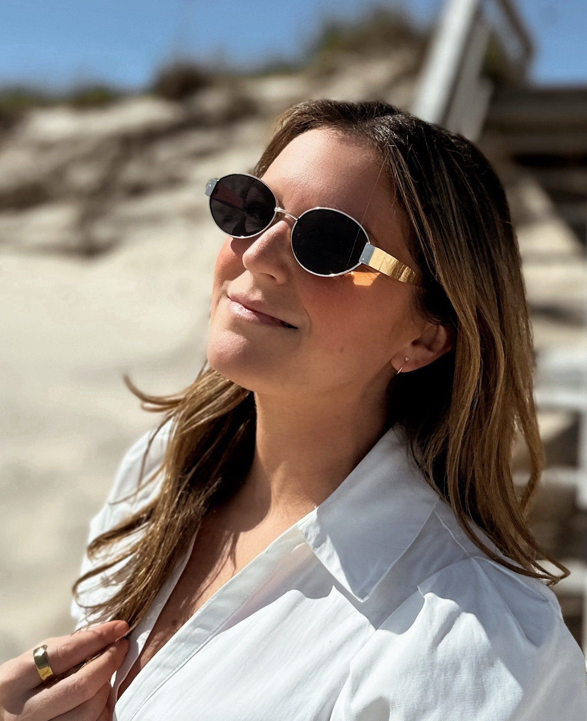 Golden hour glow and a little sparkle I’ll never take off ✨ Wearing the 14k Arya Earrings from @hopeandcelebrate — mix, match, and make them yours. #ad #myeveryday14k  

 #LTKStyleTip