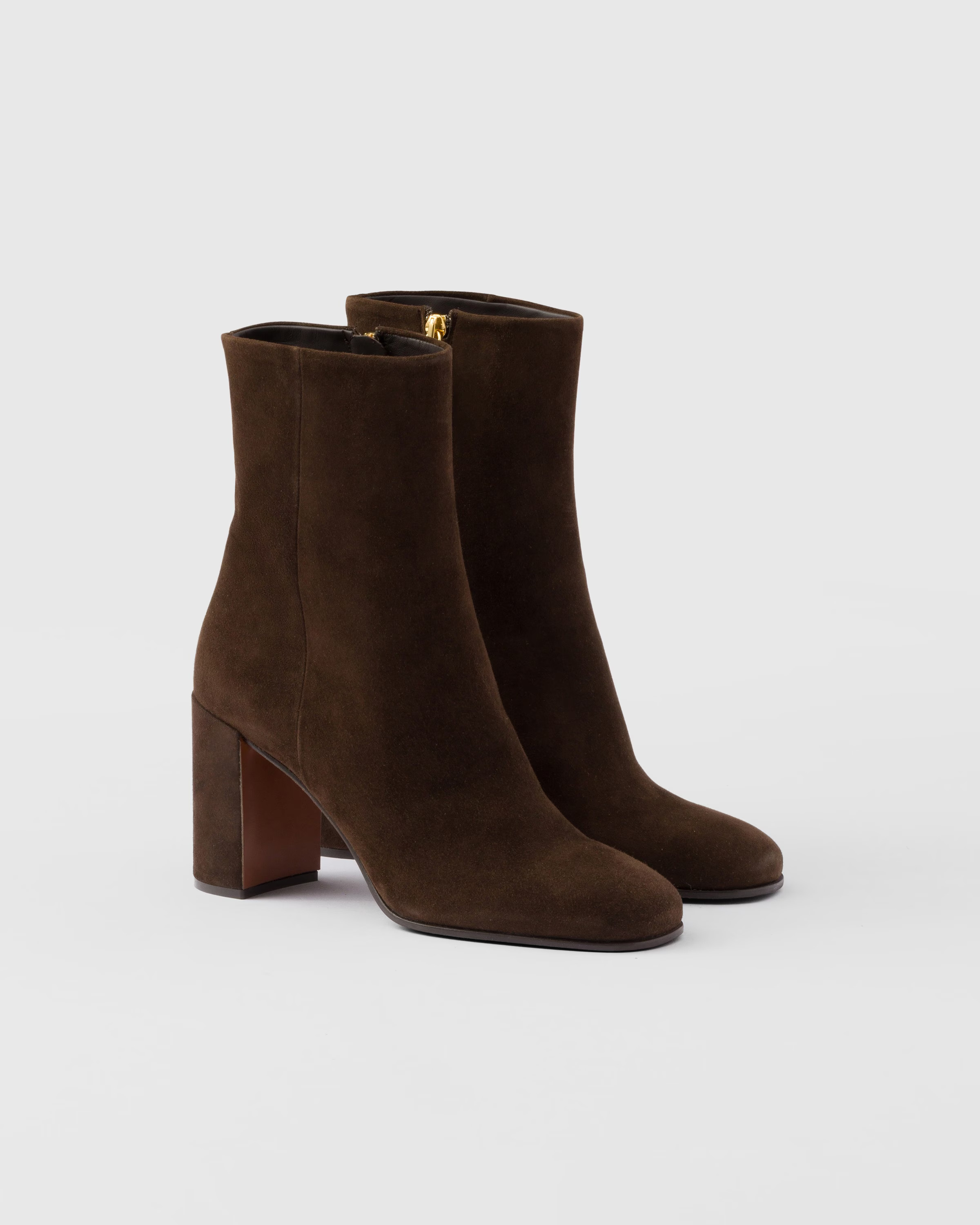 Suede booties | Prada US