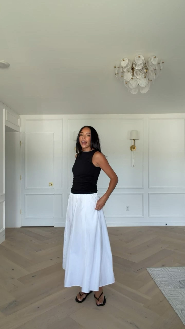Up to 70% OFF Mango + an extra 15% OFF orders over $200 with code SUMMER15! White skirts are a closet staple for summer! This one is under $100! Wearing size S black tank and size S cotton midi skirt 

mango sale, summer outfit, summer fashion, casual outfit, dinner outfit, date night outfit, vacation outfit, mom outfit, postpartum outfit, errands outfit

#LTKSaleAlert #LTKSeasonal