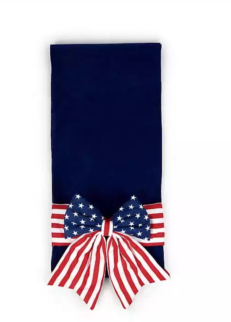 How cute is this patriotic bows table runner? So perfect for a 4th of July table scape! ❤️🤍💙

#LTKSeasonal #LTKHome