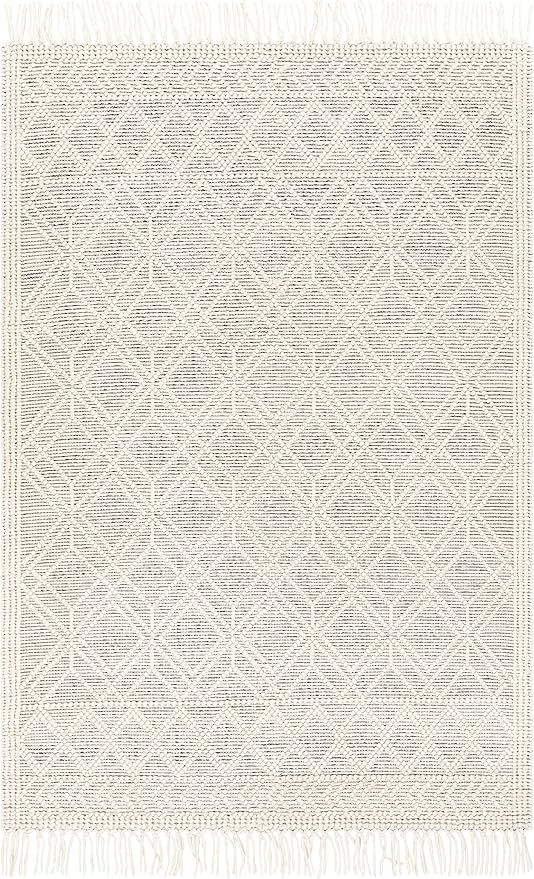 Mark&Day Area Rugs, 2x4 Staveley Bohemian/Global Ivory Area Rug, Beige/White/Black Carpet for Liv... | Amazon (US)