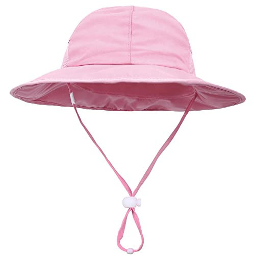 SimpliKids Pink Baby Sun Hat Kids Sun Hats with uv Protection for Girls Toddler Sun Hat Girl Sun Hat for Beach Swim Travel Pink 2-6 Years | Amazon (US)