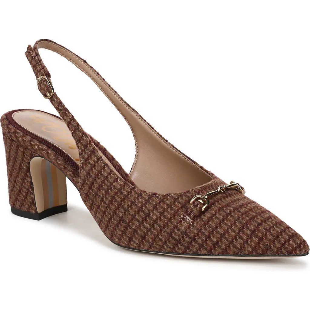 Sam Edelman Waller Pointed Toe Slingback Pump in Plum Multi at Nordstrom Rack, Size 7.5 | Nordstrom Rack
