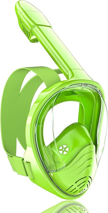 QingSong Kids Snorkel Mask Full Face, Snorkeling Set with Camera Mount, Foldable 180 Degree Panor... | Amazon (US)