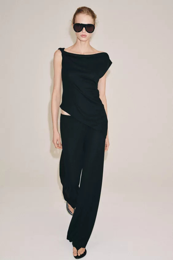 ASYMMETRIC RUSTIC TOP | Zara UK