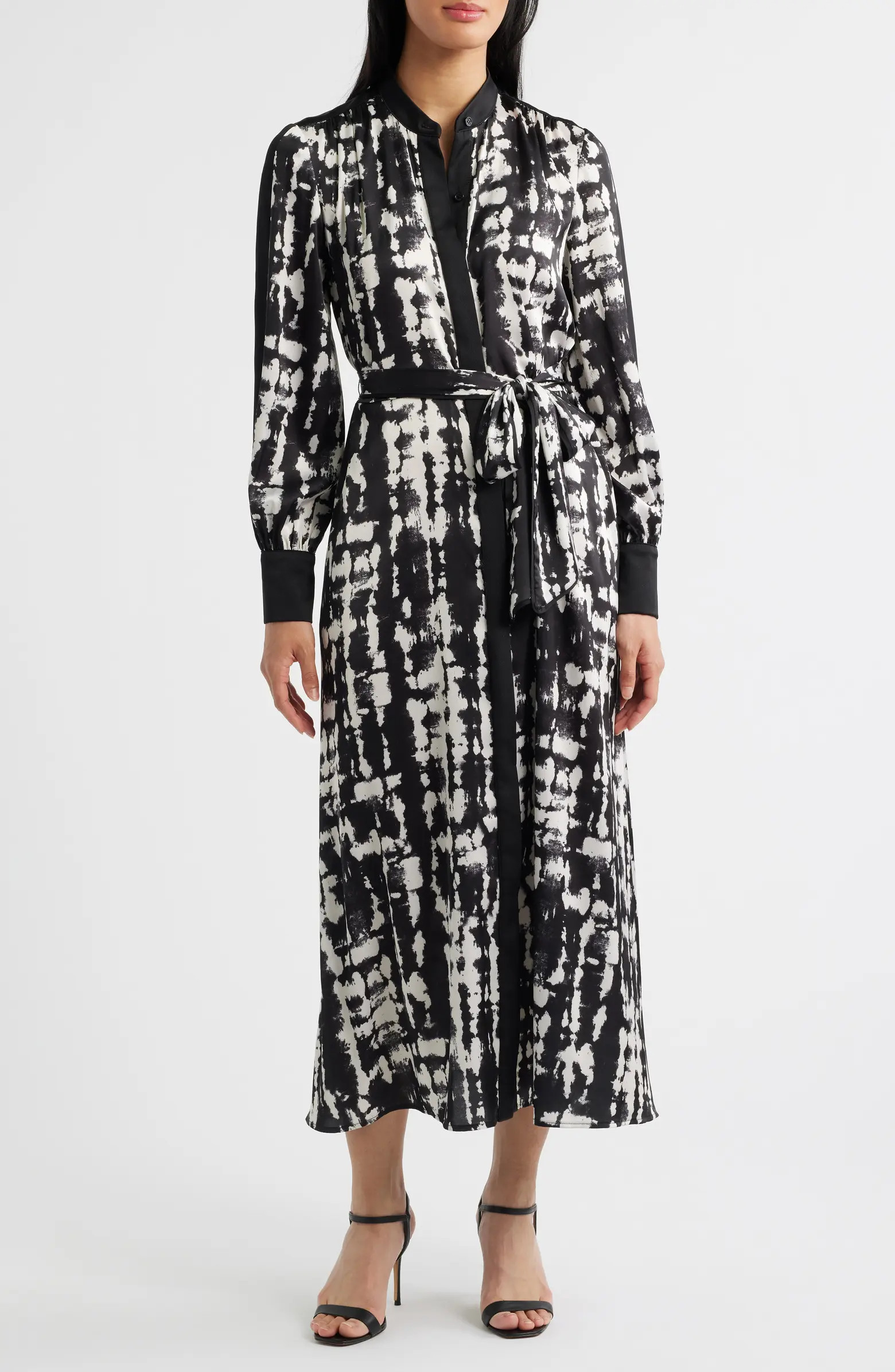 Julia Jordan Print Long Sleeve Shirtdress | Nordstrom | Nordstrom