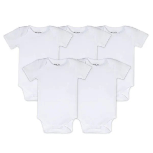 Bee Essentials Organic Short Sleeve Baby Bodysuit 5 Pack | Burts Bees Baby
