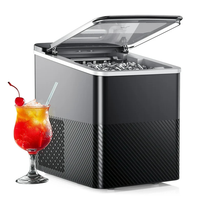 EUHOMY Countertop Ice Maker, Portable 2-Size Bullet Ice Machine with Self-Cleaning, 26.5 Lbs/24H,... | Walmart (US)