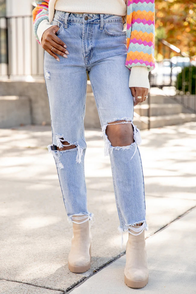 Kenna High Rise Boyfriend Jeans | Pink Lily