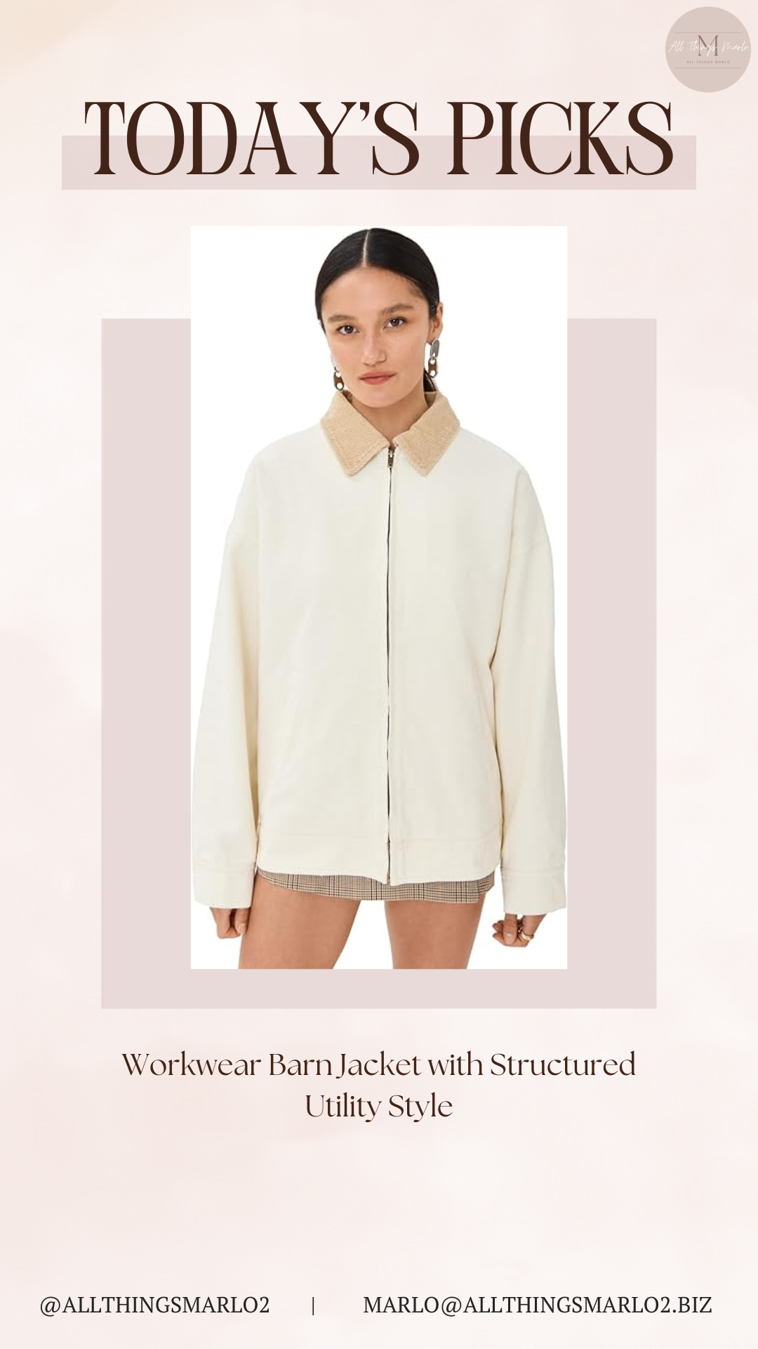 Workwear Barn Jacket with Structured Utility Style 

 #LTKSeasonal #LTKWorkwear #LTKTravel