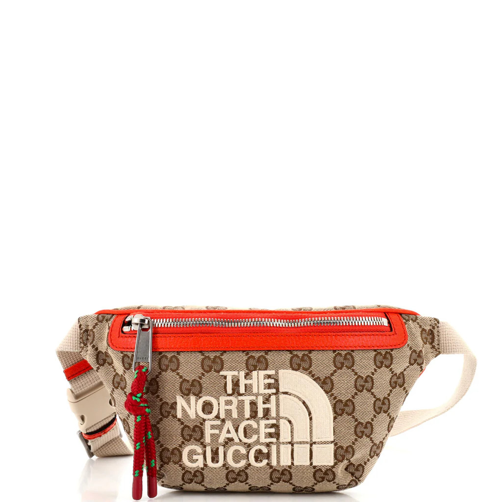 x The North Face Zip Belt Bag GG Canvas with Leather | Rebag