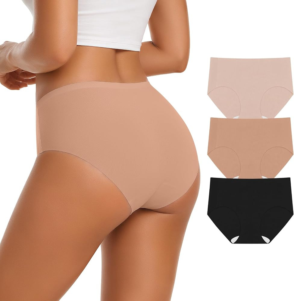 OEAK Womens Seamless Underwear Invisible Hipster Panties | Amazon (US)