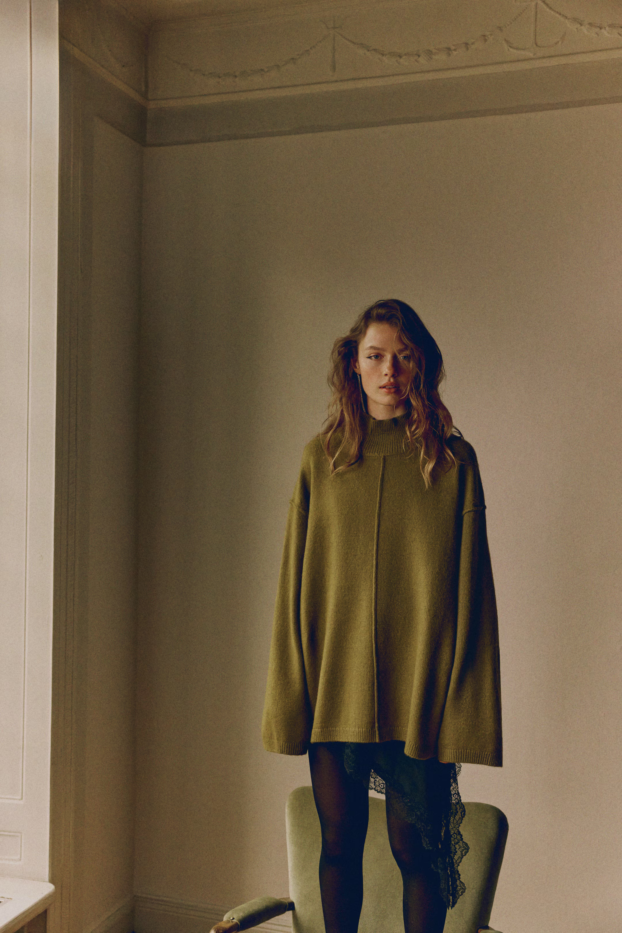 Seam-Detail Mock Turtleneck Sweater | H&M (US + CA)