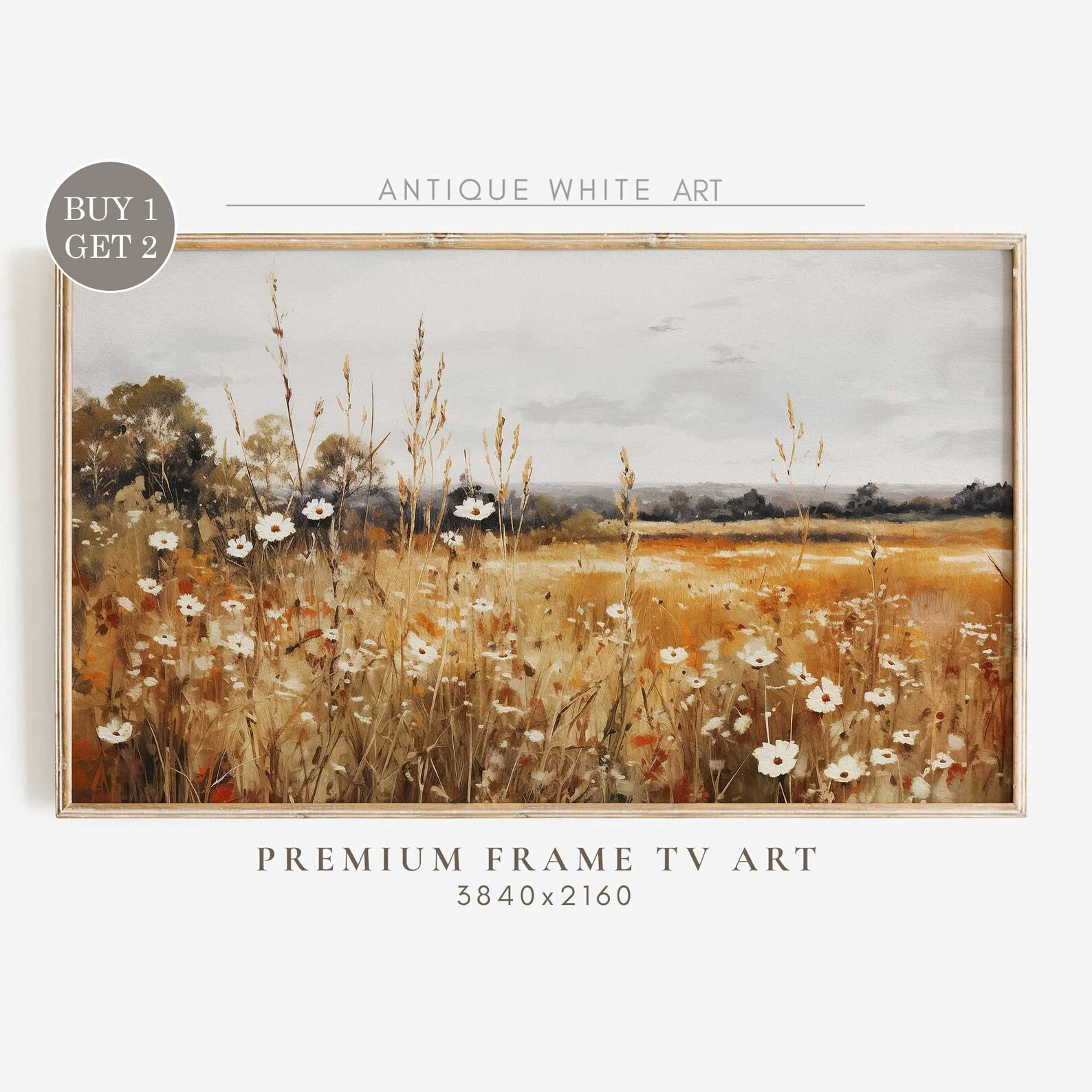 Autumn Wildflowers Vintage Frame TV Art Fall Art for TV - Etsy | Etsy (US)
