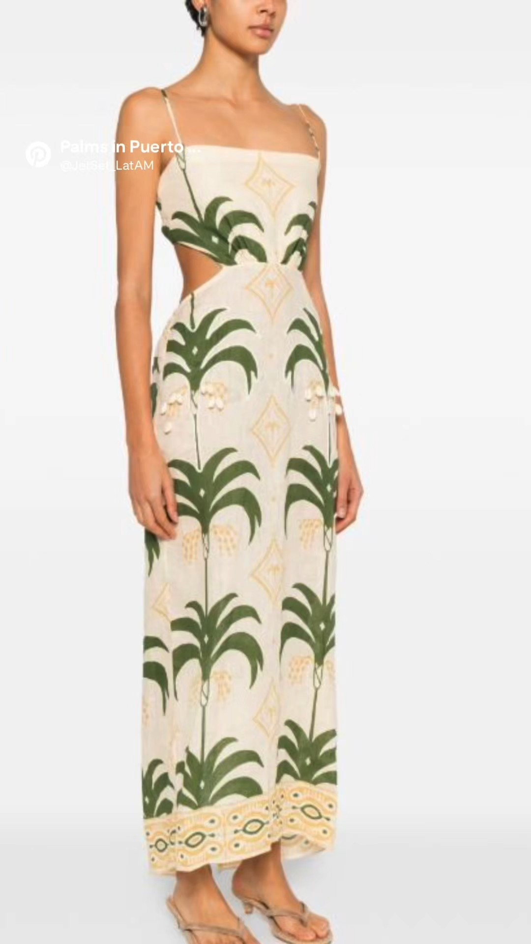The Tactile Winds Maxi Dress is understated tropical elegance at its best. Rendered in warm ecru with soft green palm motifs, it feels architectural yet relaxed—designed for destinations where simplicity speaks louder than excess.

The square neckline and subtle side cut-out add quiet structure, while the fluid maxi length creates an easy, elongated line. I love how the print feels graphic but organic at the same time—refined enough for resort dinners, yet effortless enough for daytime wear with flat sandals and sun-warmed skin.

This is the kind of dress you pack when you want one piece that feels intentional, polished, and timeless—no styling gymnastics required.

Wearing Johanna Ortiz — Tactile Winds Maxi Dress 🌴✨

#LTKootd #LTKSeasonal #LTKTravel