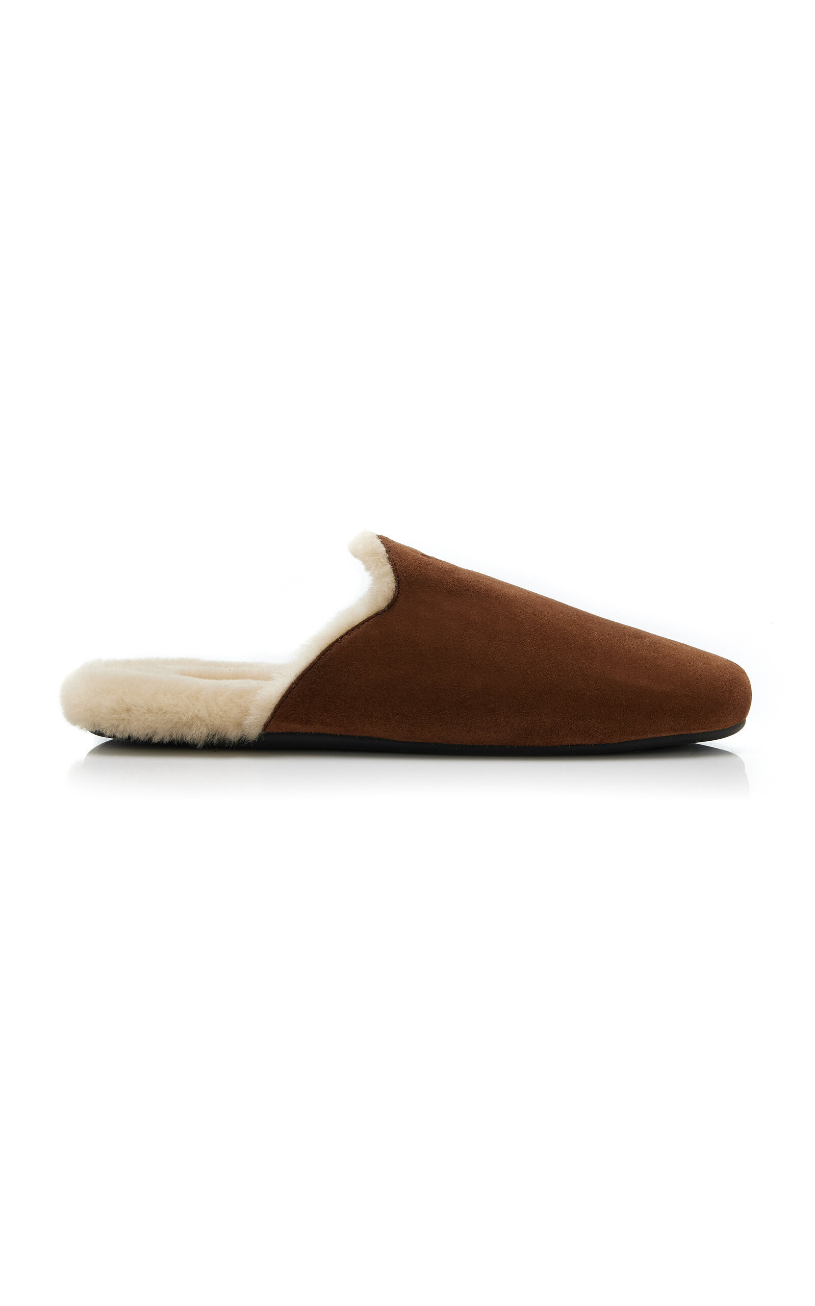 Prada - Shearling Slippers - Brown - IT 38.5 - Moda Operandi | Moda Operandi (Global)