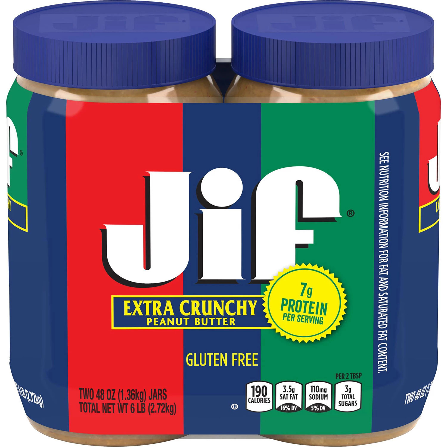 Jif Extra Crunchy Peanut Butter, 48 oz., 2 pk. | Sam's Club