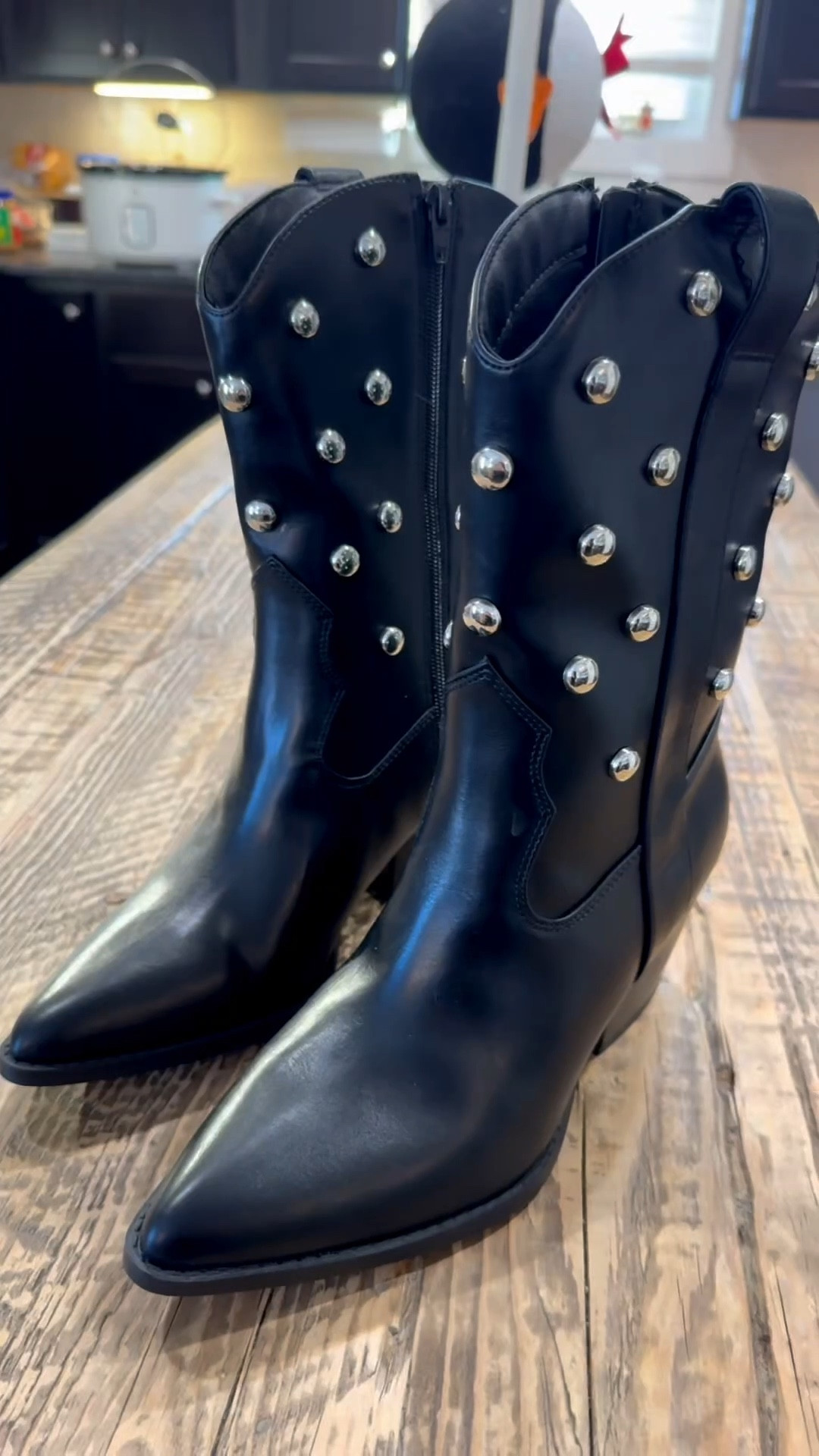 I’ve never met a cowboy boot I didn’t love and this pair is no exception! They’re so cute and comfortable! And they’re on sale!

Wearing a size 9, runs TTS

Cowboy boots, black boots, shoes, studded boots, Walmart, shoe crush, holiday, sale, for her, wish listt

#LTKootd #LTKSaleAlert #LTKFindsUnder50