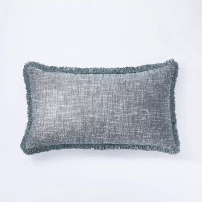 Woven Textured Pillow Blue - Threshold™ designed with Studio McGee | Target