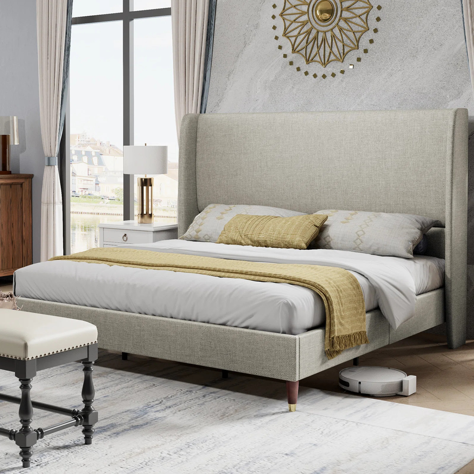 Wade Logan® Belo Upholstered Low Profile Platform Bed & Reviews | Wayfair | Wayfair North America