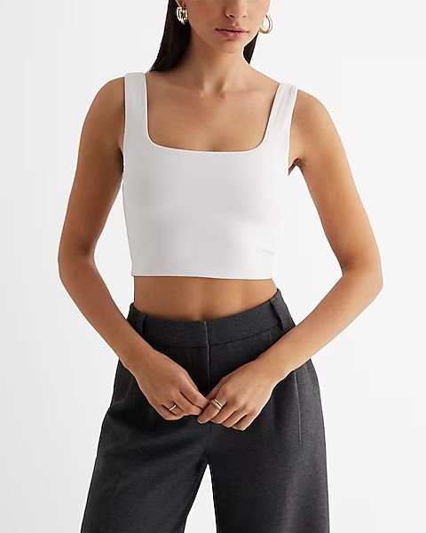 Body Contour High Compression Square Neck Cropped Tank | Express