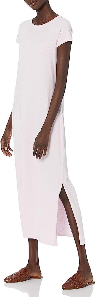 Daily Ritual Women's Lived-in Cotton Relaxed-Fit Short-Sleeve Crewneck Maxi Dress | Amazon (US)