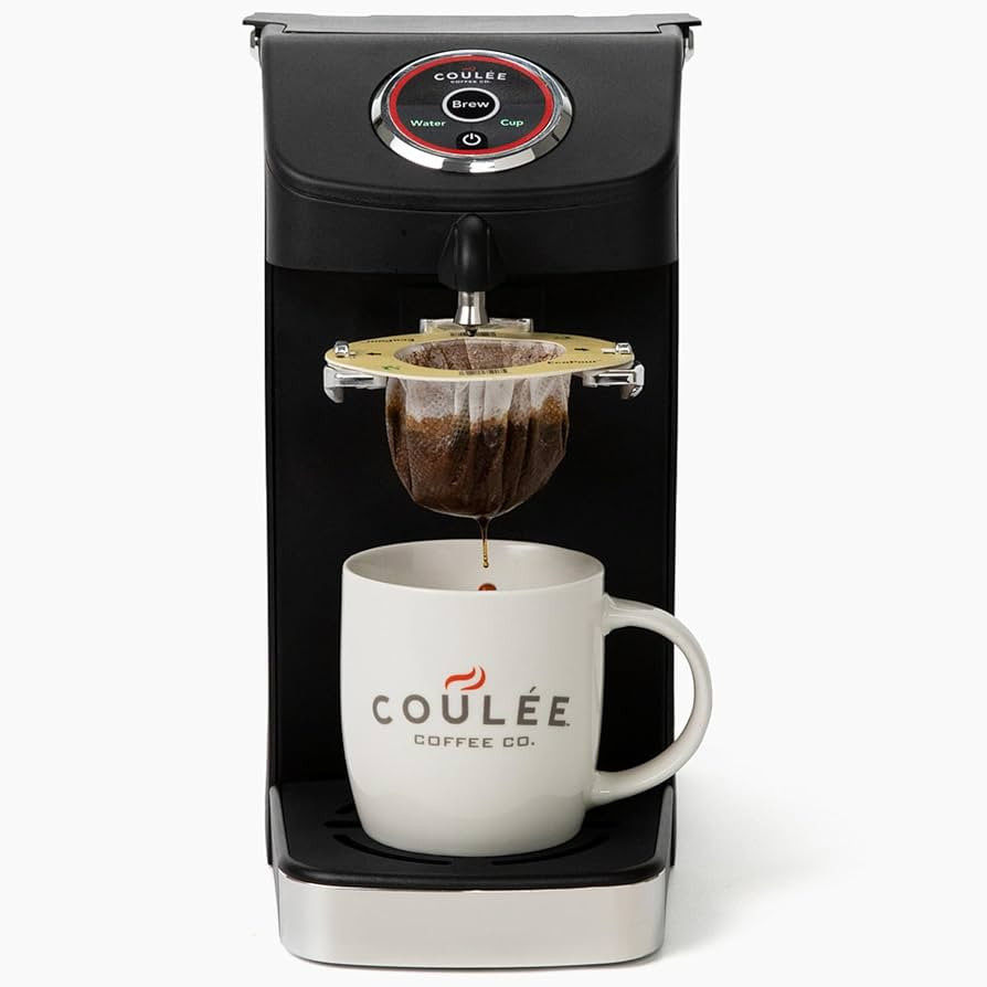 Swirl Single Serve Pour Over Coffee Maker, Stainless Steel, Black | Amazon (US)