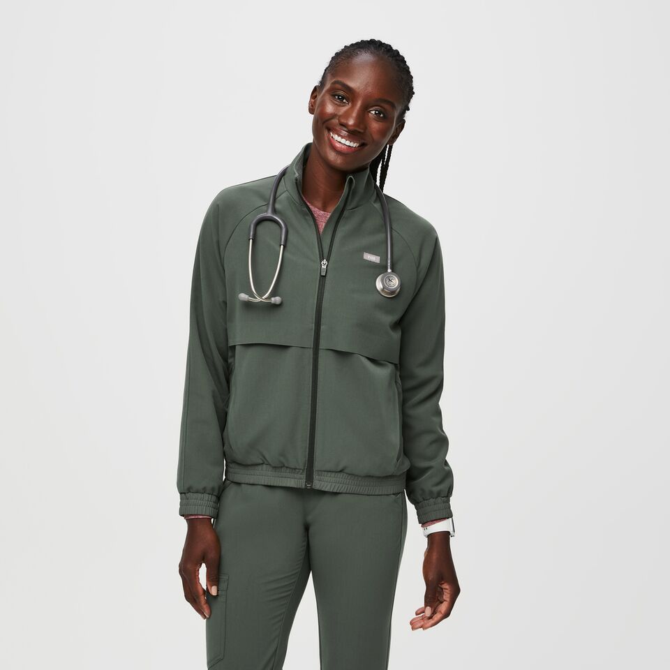 Women’s Sydney Performance Scrub Jacket  - Moss · FIGS | FIGS