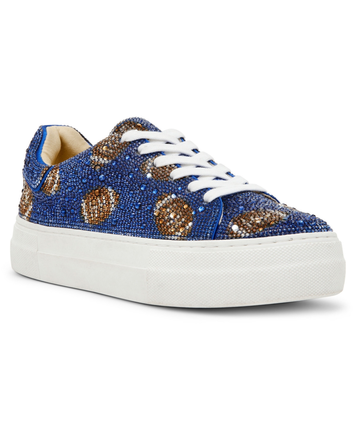 Betsey Johnson Women's Sidny Platform Sneakers - Blue Football | Macy's