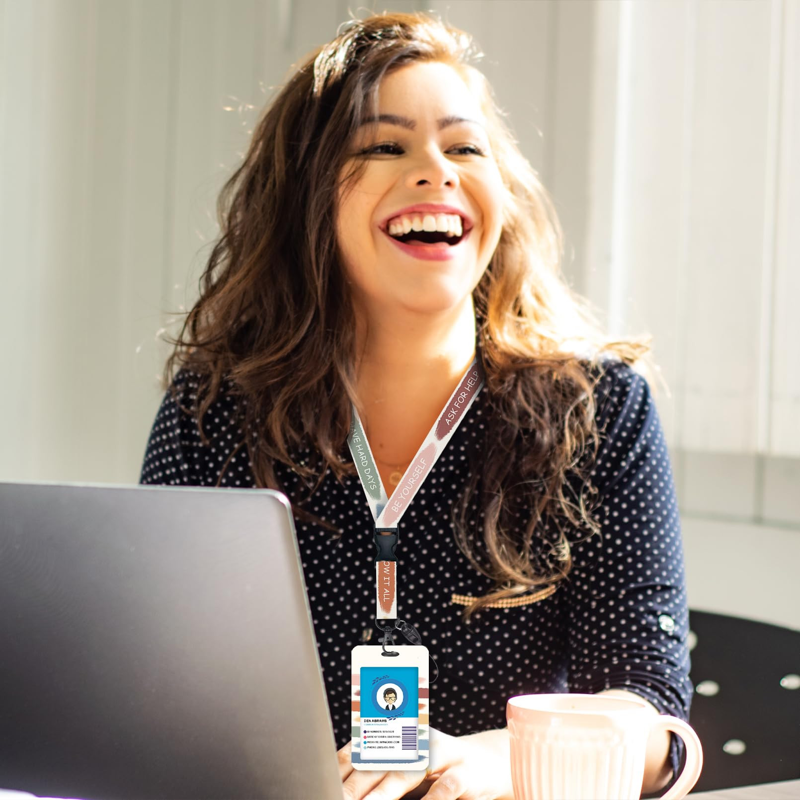 Giancomics Inspirational Quote Lanyards for Id Badges, Cute ID Badge Holder with Lanyard Badge Re... | Amazon (US)