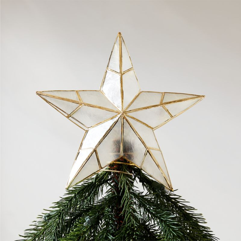Capiz Gold Star Christmas Tree Topper + Reviews | CB2 | CB2