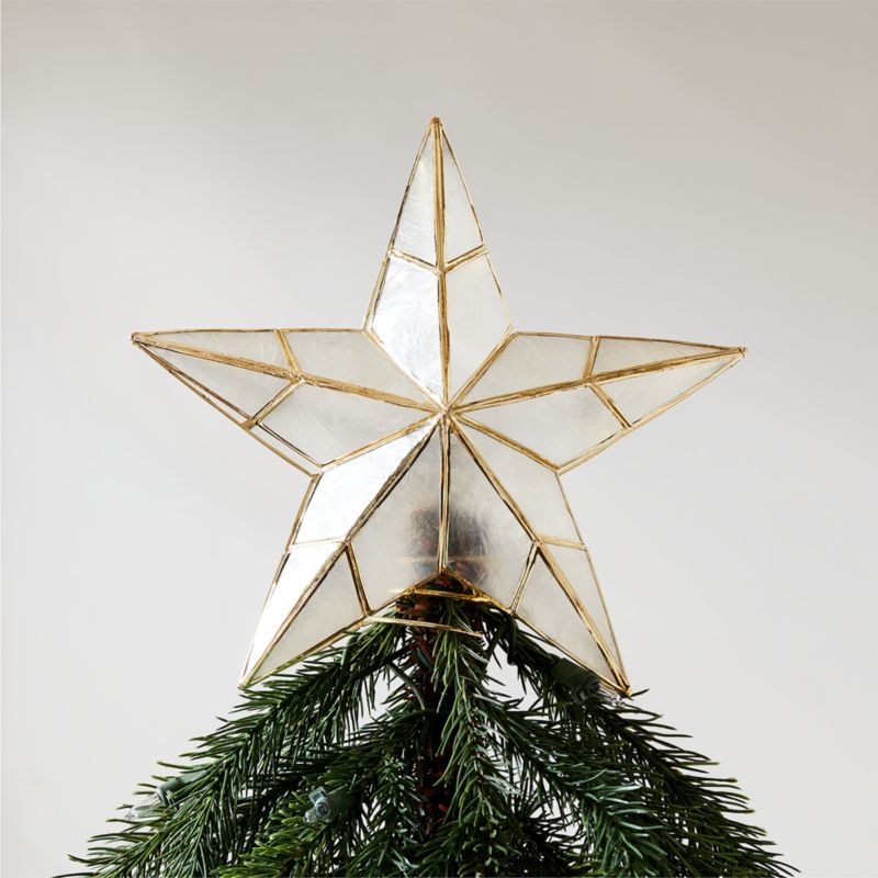 Capiz Gold Star Christmas Tree Topper + Reviews | CB2 | CB2