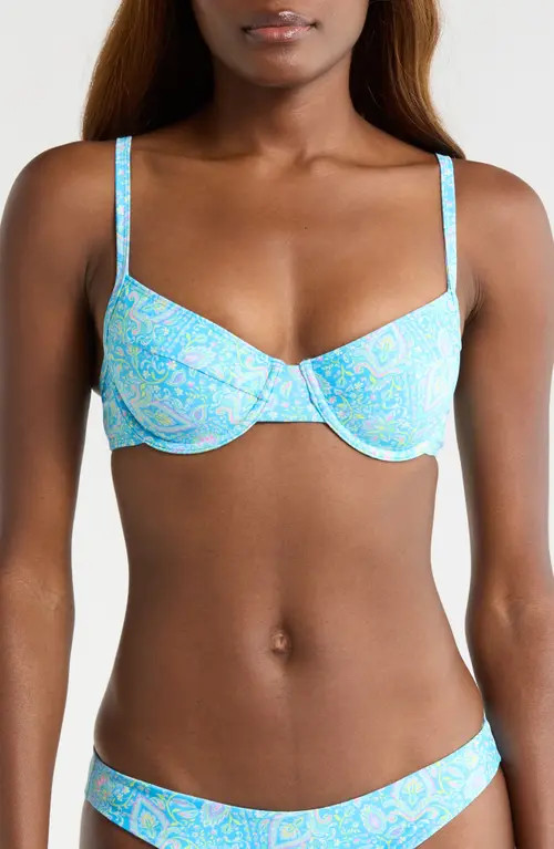 Kulani Kinis Ditzy Underwire Bikini Top in Stargaze at Nordstrom, Size Small | Nordstrom