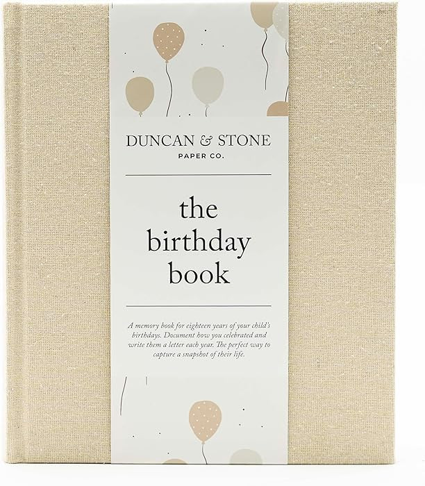 Birthday Memory Book- Elegant Birthday Journal - Baby Journal to Record Milestones, Photos, Lette... | Amazon (US)