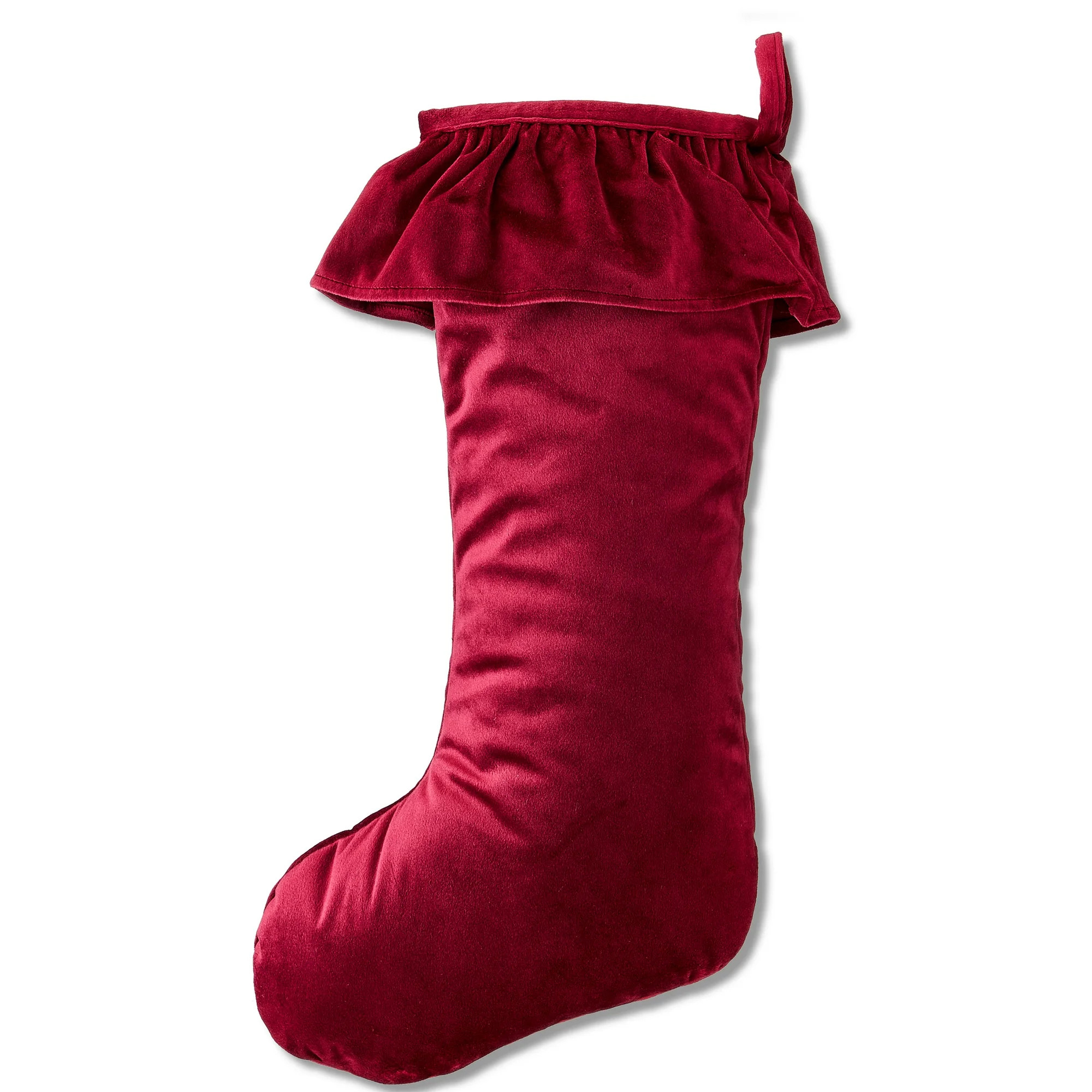 Red Ruffle Christmas Stocking, 20", by My Texas House | Walmart (US)