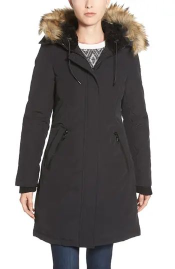 Women's Vince Camuto Down & Feather Fill Parka With Faux Fur Trim | Nordstrom
